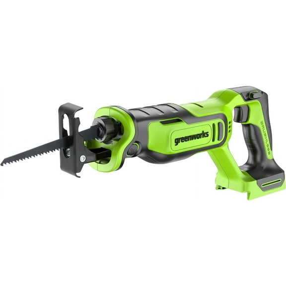 Greenworks 24V Brushless 1" Cordless Reciprocating Saw (3,000 SPM), Light Weight Compact Handsaw, Variable Speed Trigger, Tool Only