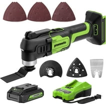 Greenworks 24V Cordless Multi-Tool with 13 Accessories, 2.0Ah Battery and Charger Included