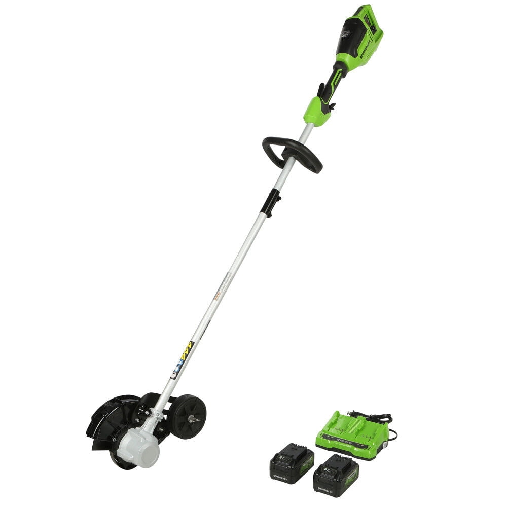 Works Edger Greenworks Edger, 2x24V 8 in Brushless, Battery-Powered, Includes ...