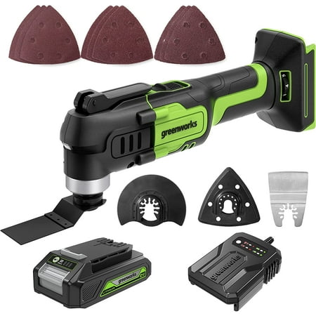 Greenworks - Multi Tool w. 2AH battery, 2A charger - Green