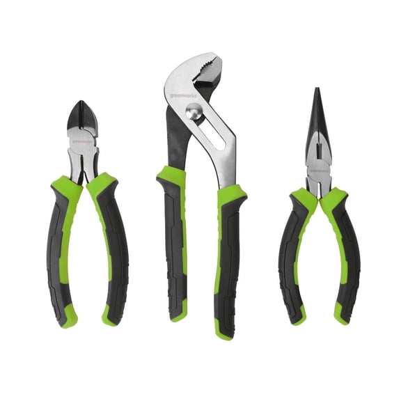 Greenworks 3-Piece Household Plier Set
