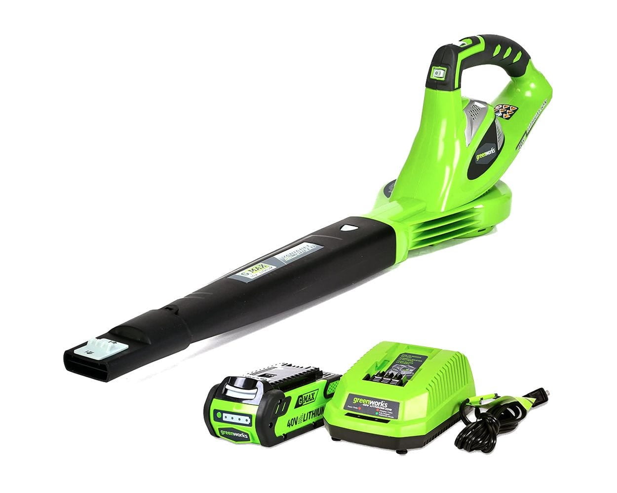 Greenworks 40V 135 CFM Leaf Blower/Sweeper with 2.0 Ah Battery, 24252