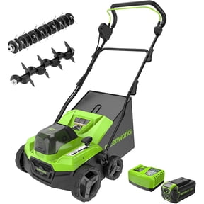 Greenworks 40V 15inch Dethatcher / Scarifier, 5.0Ah USB Battery and Rapid Charger