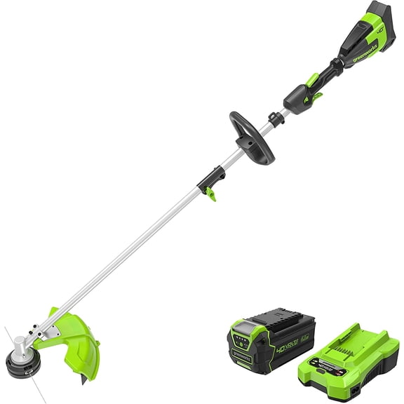 Greenworks 40V 16-Inch Brushless (Attachment Capable) Cordless String Trimmer (Gen 2), 4.0Ah Battery and Charger Included