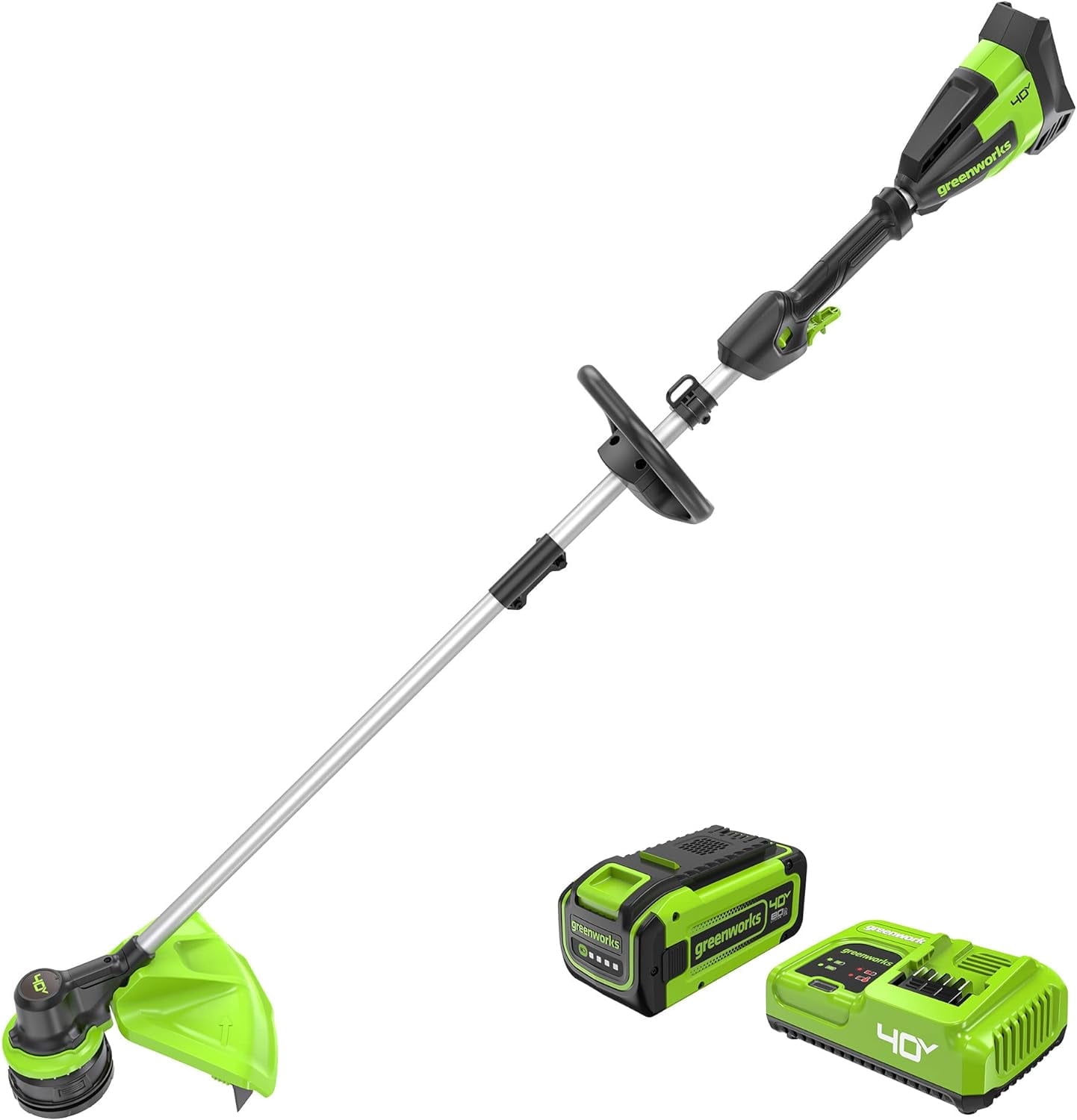 Greenworks 40V 17-Inch Brushless String Trimmer, 8Ah Battery and