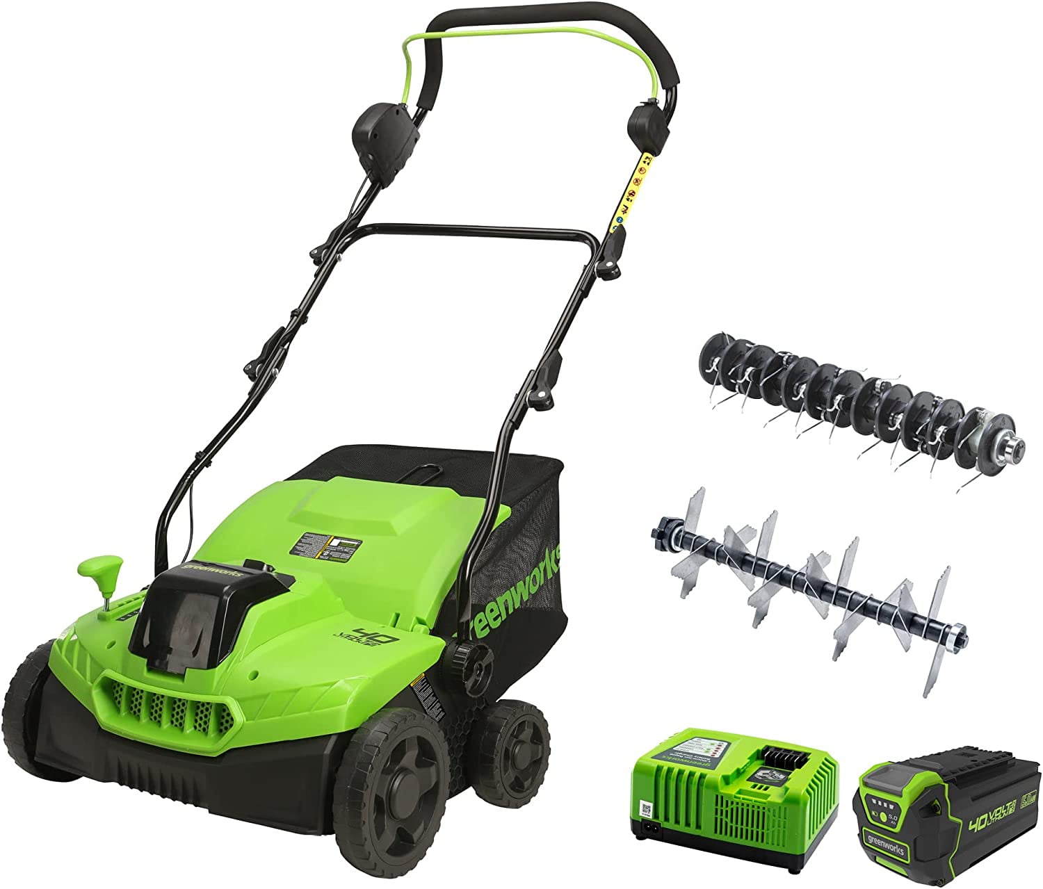 Greenworks 40V (2-In-1) Dethatcher / Scarifier, 5Ah USB Battery and Rapid Charger Included, DT40B510 Sansujyuku sansujyuku.com