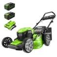thumbnail image 1 of Greenworks 40V 21" Brushless Self-Propelled Lawn Mower, 2 x 4Ah USB (Power Bank) Batteries and Charger Included MO40L4413, 1 of 14