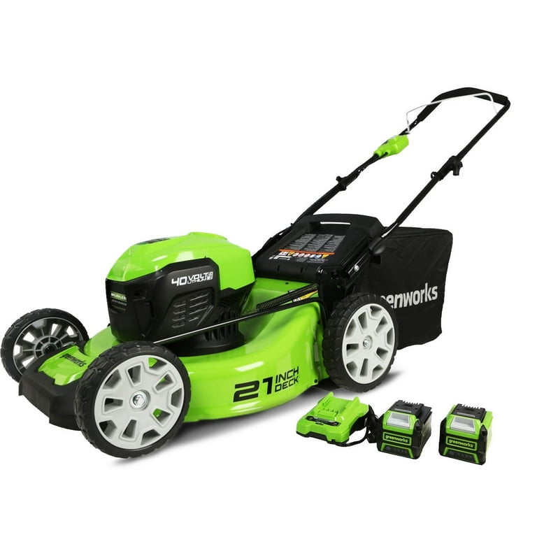 Greenworks 24V 13 Brushless Lawn Mower, 4Ah USB Battery and Charger Included, 2534402