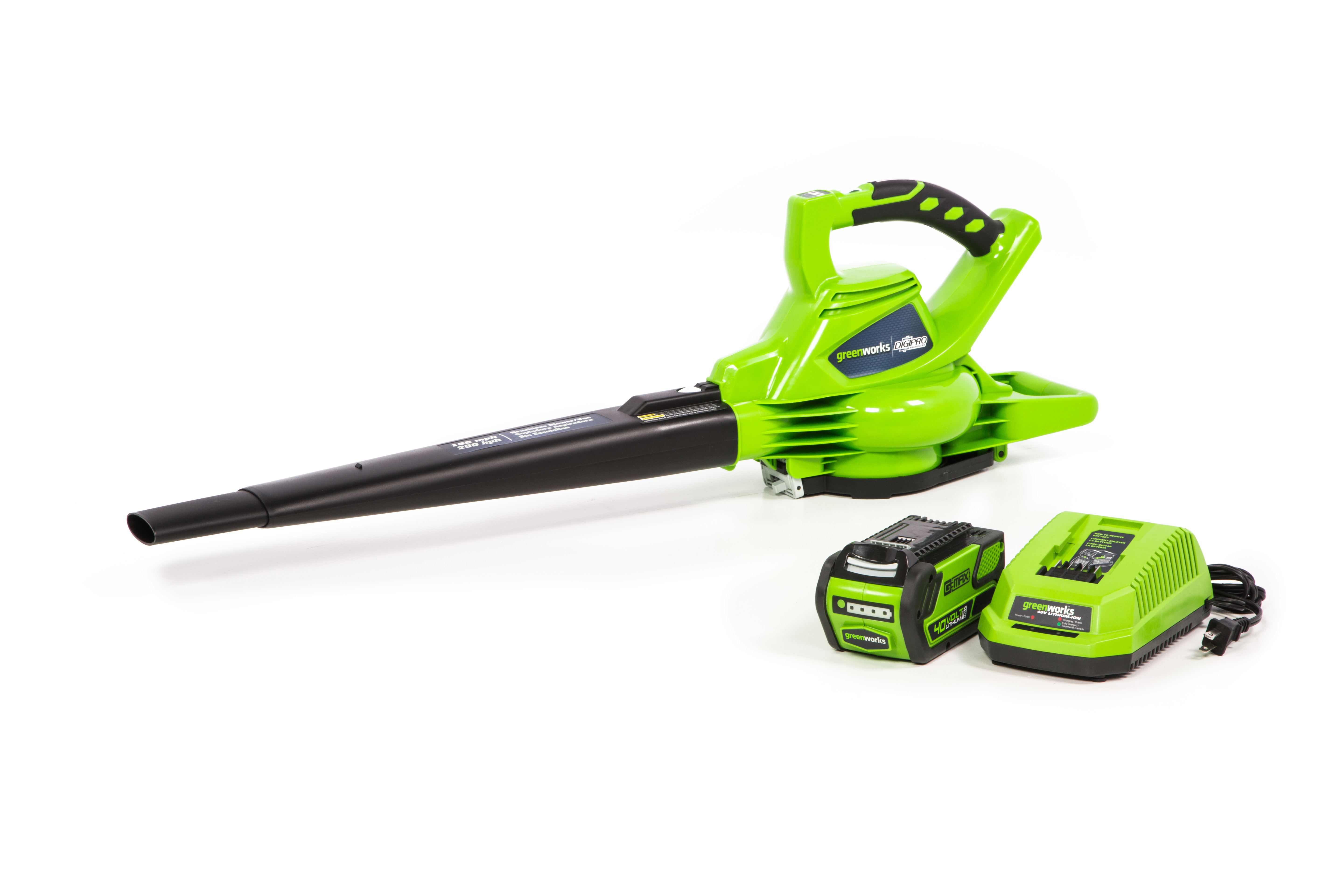 Greenworks 40V 340 CFM Leaf Blower/Vacuum with 4.0 Ah Battery and Charger, 24322 - image 1 of 7