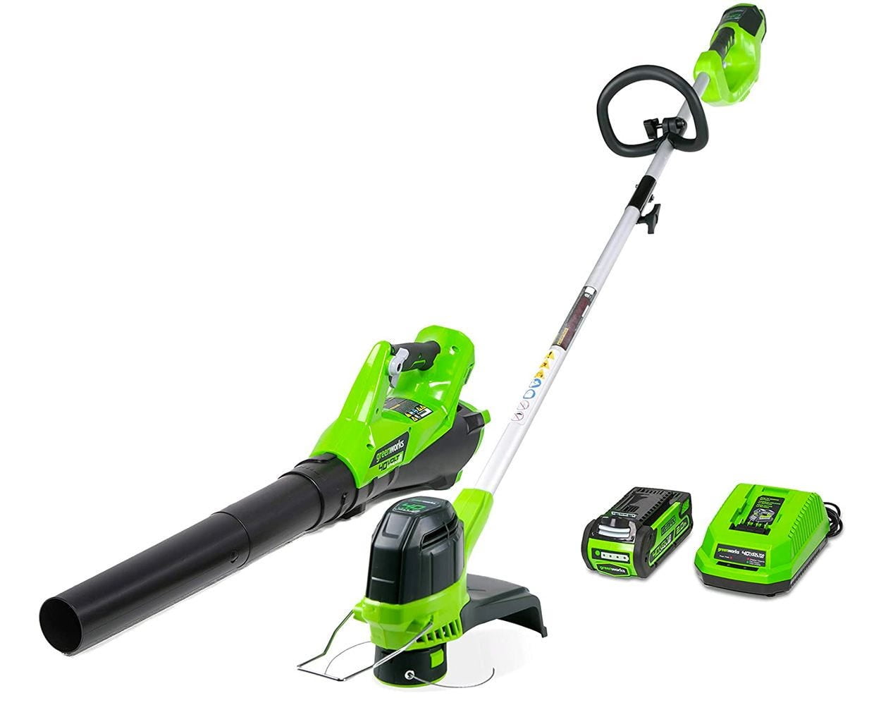 Greenworks 40V String Trimmer/Leaf Blower Combo W/ 2.0 Ah Battery, 1301202 Sansujyuku sansujyuku.com