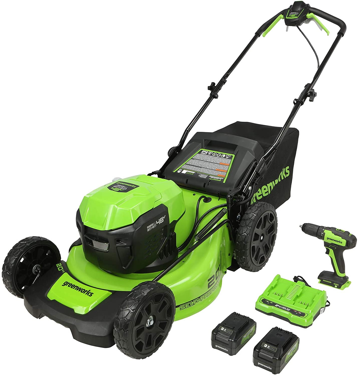 60V MAX 20 in. MAX Battery Powered Walk Behind Push Lawn Mower with (2) 2.5  Ah Batteries & Charger