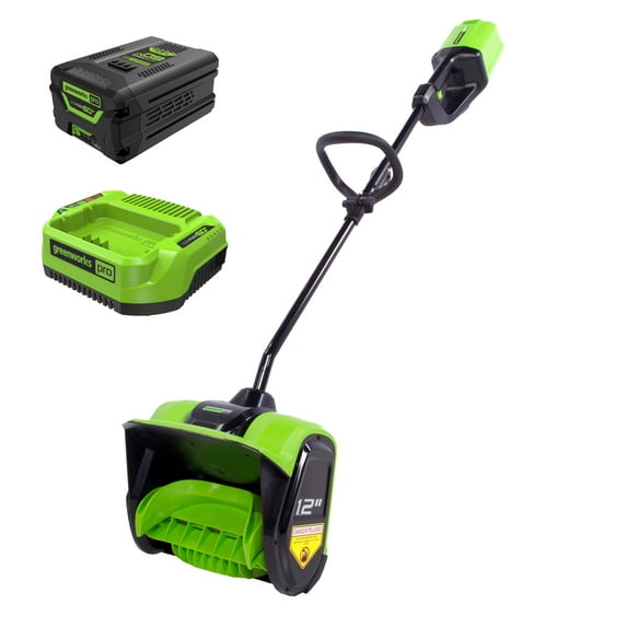 Greenworks 60V 12" Brushless Snow Shovel + 4.0Ah Battery & Charger 2608602