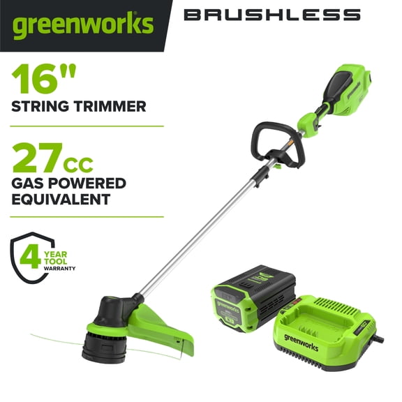 Greenworks 60V 16" String Trimmer with 2.5 Ah Battery & 3 Amp Charger