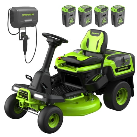 Greenworks 60V 30" CrossoverT Riding Lawn Tractor + (2) 8.0 Ah, (2) 4.0 Ah Batteries & 600-Watt Charger 7421902