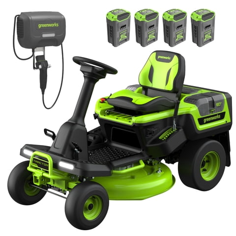 Greenworks 60V 30" CrossoverT Riding Lawn Tractor + (2) 8.0 Ah, (2) 4.0 Ah Batteries & 600-Watt Charger 7421902