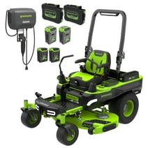 Greenworks 60V 54" MaximusZ Zero Turn Riding Mower with (2) 20.0 Ah, (2) 8.0 Ah & (2) 4.0 Ah Batteries and 1.5kW Charger 7422302