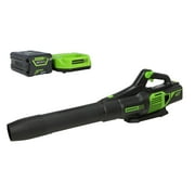 Greenworks 60V (610 CFM / 130 MPH) Cordless Leaf Blower, High Power, Lightweight & Quiet Operation for Wet Leaves, Driveways and Dense Gravel, Includes 2.5Ah Battery & 5A Rapid Charger
