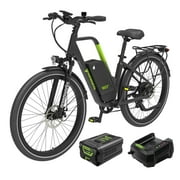 Greenworks 60V Electric Commuter Bike for Adults, 27.5" Tires, 500W Peak Motor, with Removable Battery & Charger