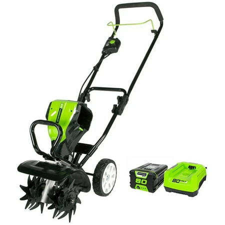 Greenworks 80V 10" Tiller + (1) 2Ah Battery & Charger 2800302VT
