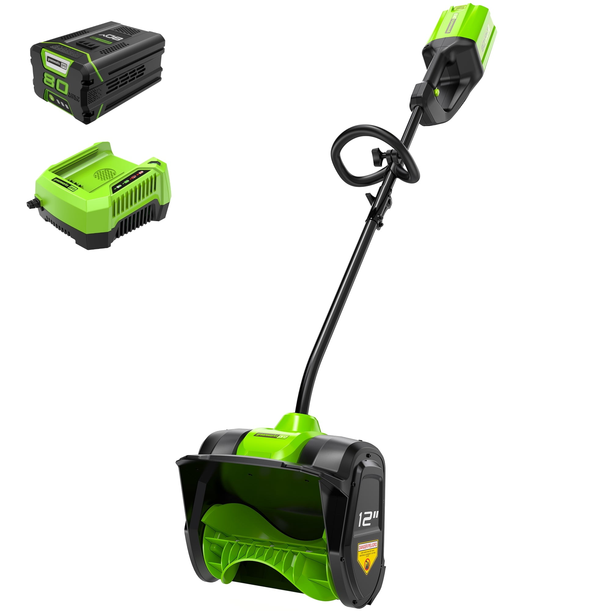 Greenworks 80V 12 Inch Cordless Battery Snow Shovel with 2.0 Ah Battery and Charger
