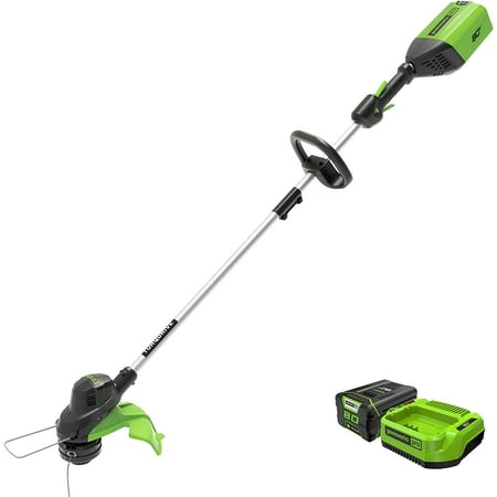 Greenworks - 80V 13” TORQDRIVE String Trimmer with 2.0 Ah Battery and Charger - Black/Green