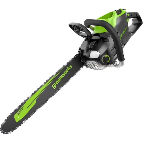 Greenworks 80V 20" Brushless Cordless Chainsaw (Great For Tree Felling, Limbing, Pruning, and Firewood), 75+ Compatible Tools, Tool Only, Green