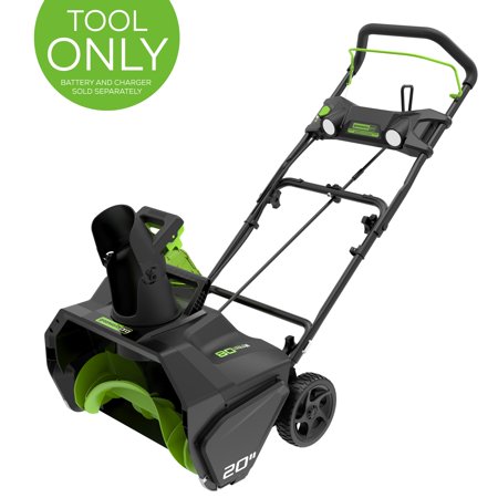 Greenworks 80V 20" Cordless Brushless Snow Blower, Battery Not Included, 2601302