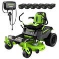 thumbnail image 1 of Greenworks 80V 42" Cordless CrossoverZ Zero Turn Lawn Mower, (6) 6Ah Batteries and 600W Wall Charger, CRZ4282, 1 of 21