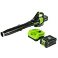 thumbnail image 1 of Greenworks 80V 580 Cfm at 145 Mph Brushless Leaf Blower with 2.5 Ah Battery & Charger 2404602, 1 of 13