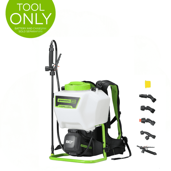 Greenworks 80V Backpack Sprayer 4 Gallon,70PSI Backpack Sprayer,for Weeding, Spraying, Cleaning (Tool Only, Battery and Charger Not Included)