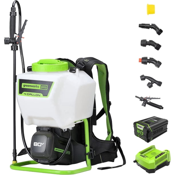 Greenworks 80V Backpack Sprayer 4-Gallon, Battery Powered Kit