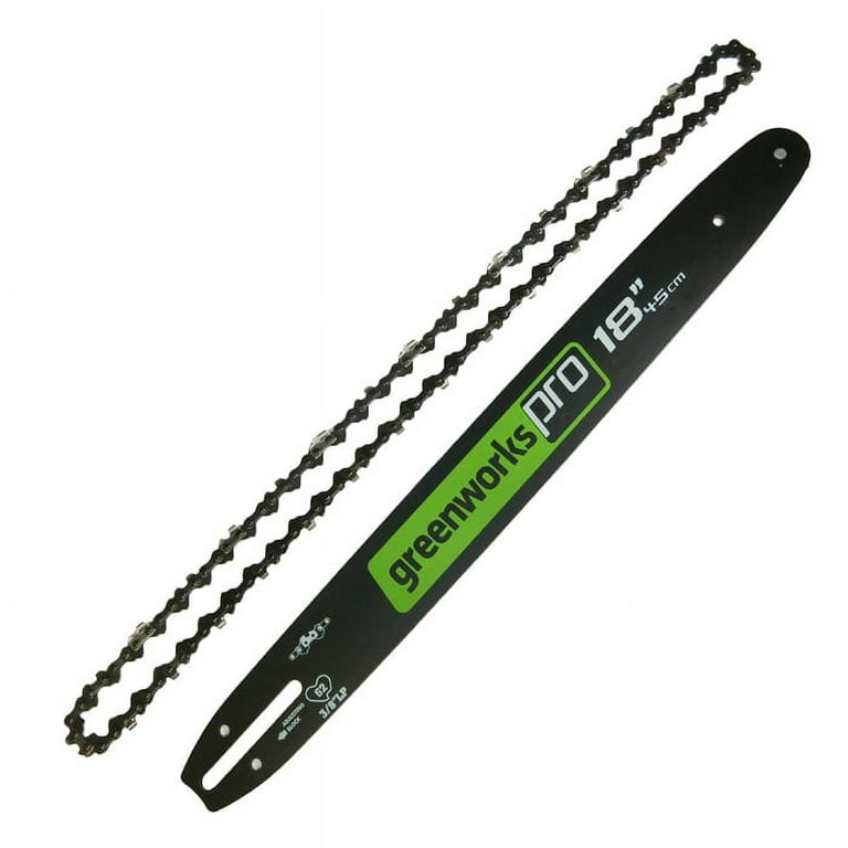 Greenworks - 18-inch Replacement Chainsaw Bar and Chain Combo - Black