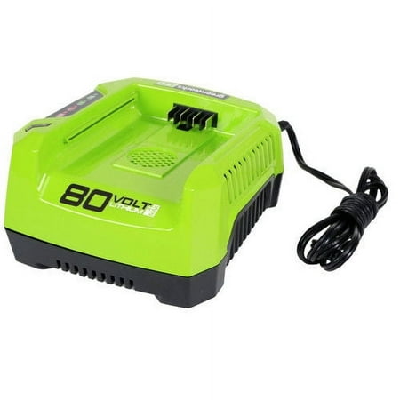 Greenworks - 80 Volt Pro Rapid Battery Charger - Black/Green