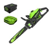 Greenworks Pro 60V 16 in. Brushless Cordless 2kW Chainsaw with 2.5 Ah Battery and Charger