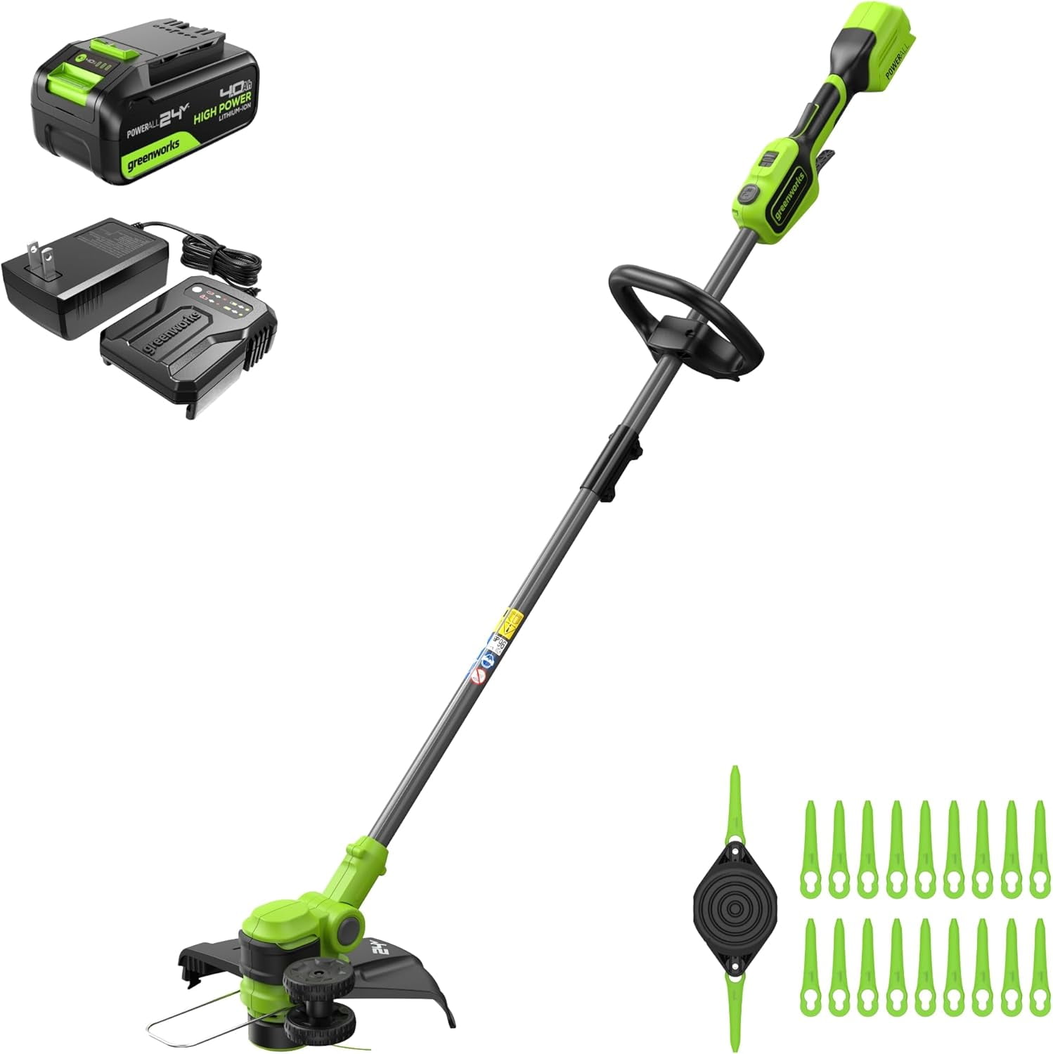 Greenworks24V 13" BL String Trimmer/Edger Kit