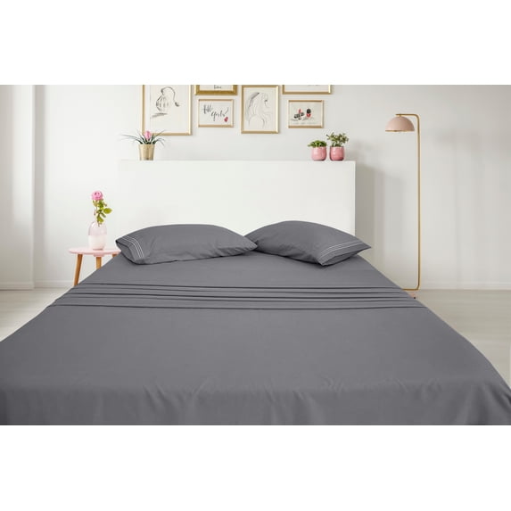 Greeny Green Luxury 1800 Bamboo Ultra Soft Sheet Set – Wrinkle Free, Deep Pocket, Machine Washable, Hypoallergenic, Fade Resistant Bedding Set - 3 Piece Set (Twin/XL, Gray)