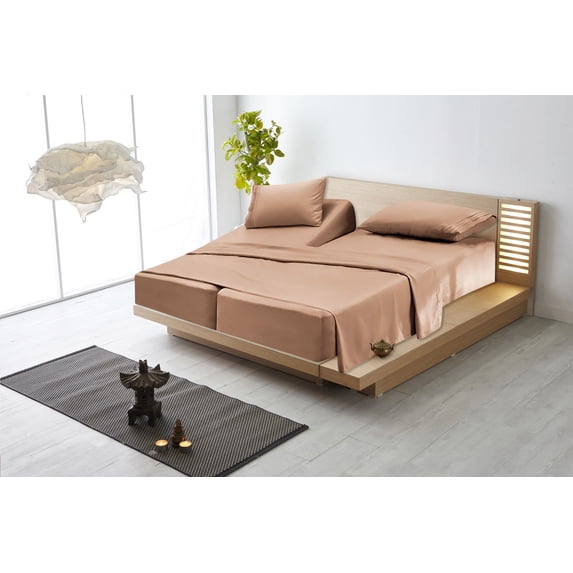 Greeny Green Luxury 1800 Bamboo Ultra Soft Sheet Set – Wrinkle Free, Deep Pocket, Machine Washable, Hypoallergenic, Fade Resistant Bedding Set - 5 Piece Set (Split King, Tiger Eye)