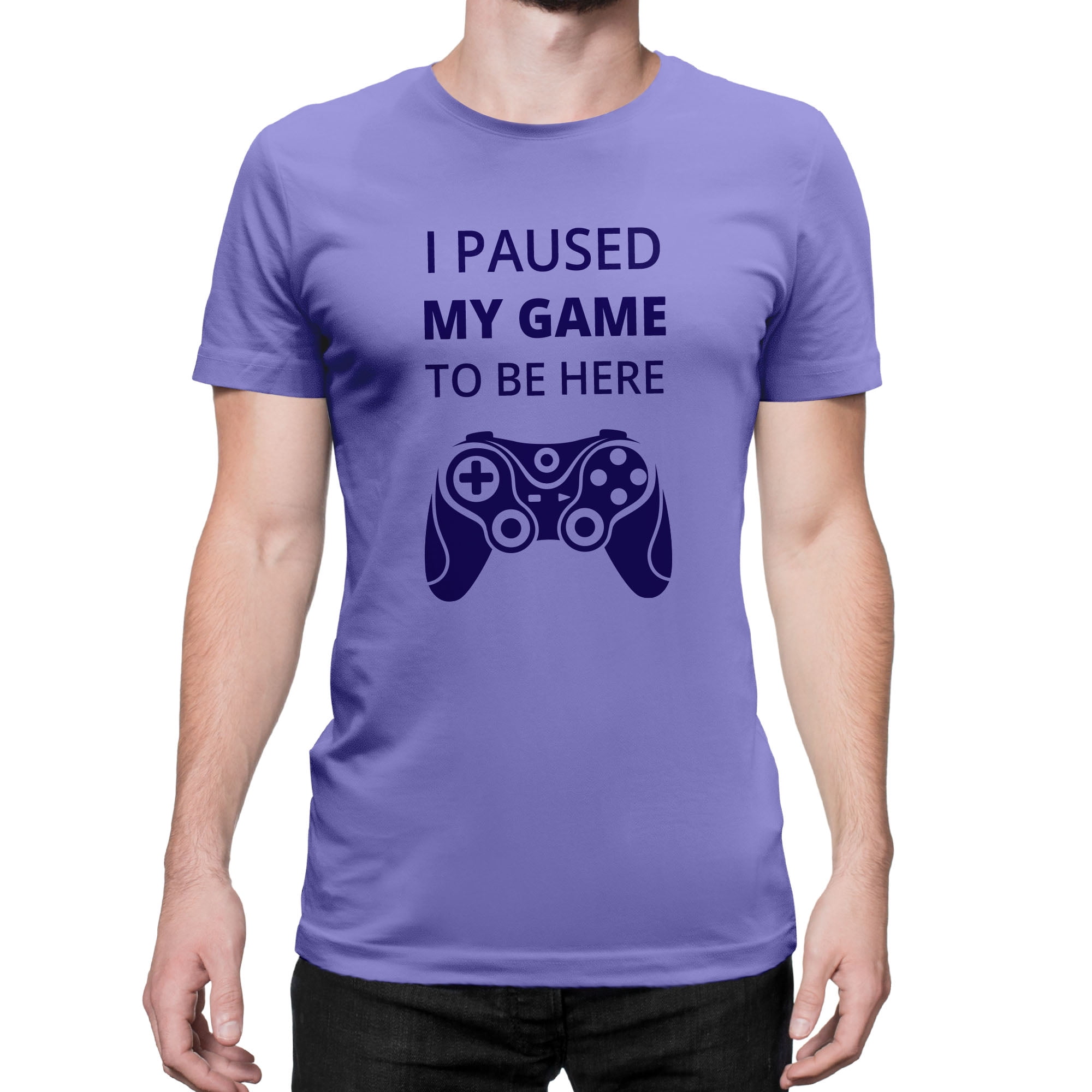 T-shirt Gamer 'I Paused My Game To Be Here' - Coton Gildan - Coupe Relaxed