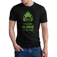 thumbnail image 1 of Greenyef Graphics I Paused My Game to Be Here Gamer Gift Funny Tee Men's T-Shirt Style-36 (Black & Yellow Green, Medium), 1 of 6