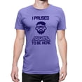 thumbnail image 1 of Greenyef Graphics I Paused My Game to Be Here Gamer Gift Funny Tee Men's T-Shirt Style-37 (Violet & Navy Blue, Medium), 1 of 1