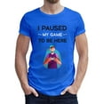 thumbnail image 1 of Greenyef Graphics I Paused My Game to Be Here Video Gamer Gift for Men Teenagers Gaming Funny Graphic T-Shirt Style-21 (Royal Blue, Large), 1 of 6