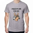 thumbnail image 1 of Greenyef Graphics I Paused My Game to Be Here Video Gamer Gift for Men Teenagers Gaming Funny Graphic T-Shirt Style-25 (Gray, Medium), 1 of 6