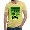thumbnail image 1 of Greenyef Graphics I Paused My Game to Be Here Video Gamer Gift for Men Teenagers Gaming Funny Graphic T-Shirt Style-49 (Cornsilk, Medium), 1 of 6