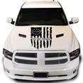 thumbnail image 1 of Greenyef Graphics We The People Betsy Ross Flag 1776 Distressed American USA US Flag Hood Vinyl Decal Sticker Preamble of The US Constitution fits most Pickup Trucks (23" x 36", Black), 1 of 8