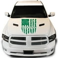 thumbnail image 1 of Greenyef Graphics We The People Betsy Ross Flag 1776 Distressed American USA US Flag Hood Vinyl Decal Sticker Preamble of The US Constitution fits most Pickup Trucks (23" x 36", Green), 1 of 8