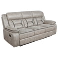 thumbnail image 1 of Greer Upholstered Motion Reclining Sofa Taupe, 1 of 7