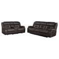 thumbnail image 1 of Greer 2-piece Upholstered Reclining Sofa Set Brown, 1 of 13