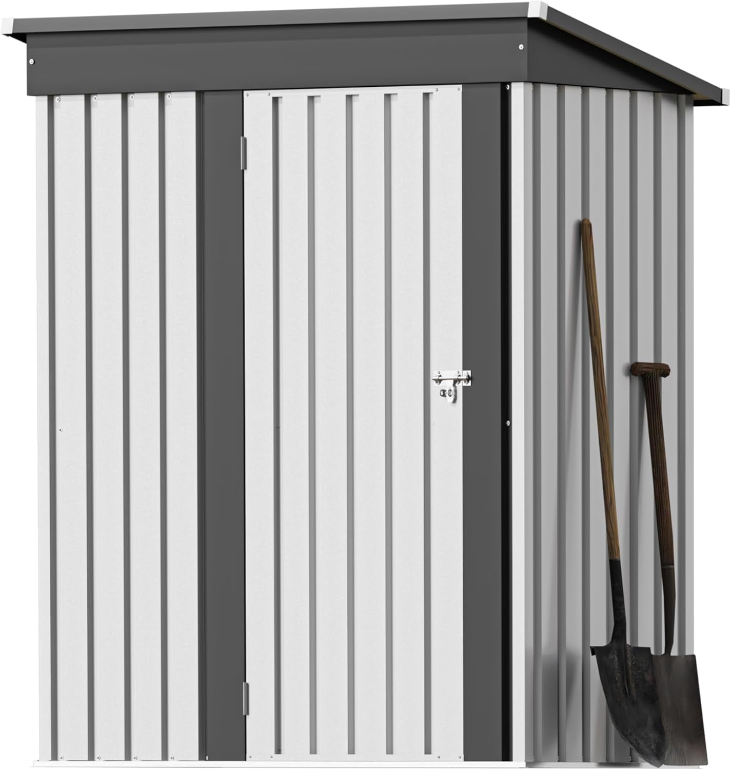 Greesum 5×3 FT Outdoor Storage Shed, Metal Storaged Sheds Without Floor ...