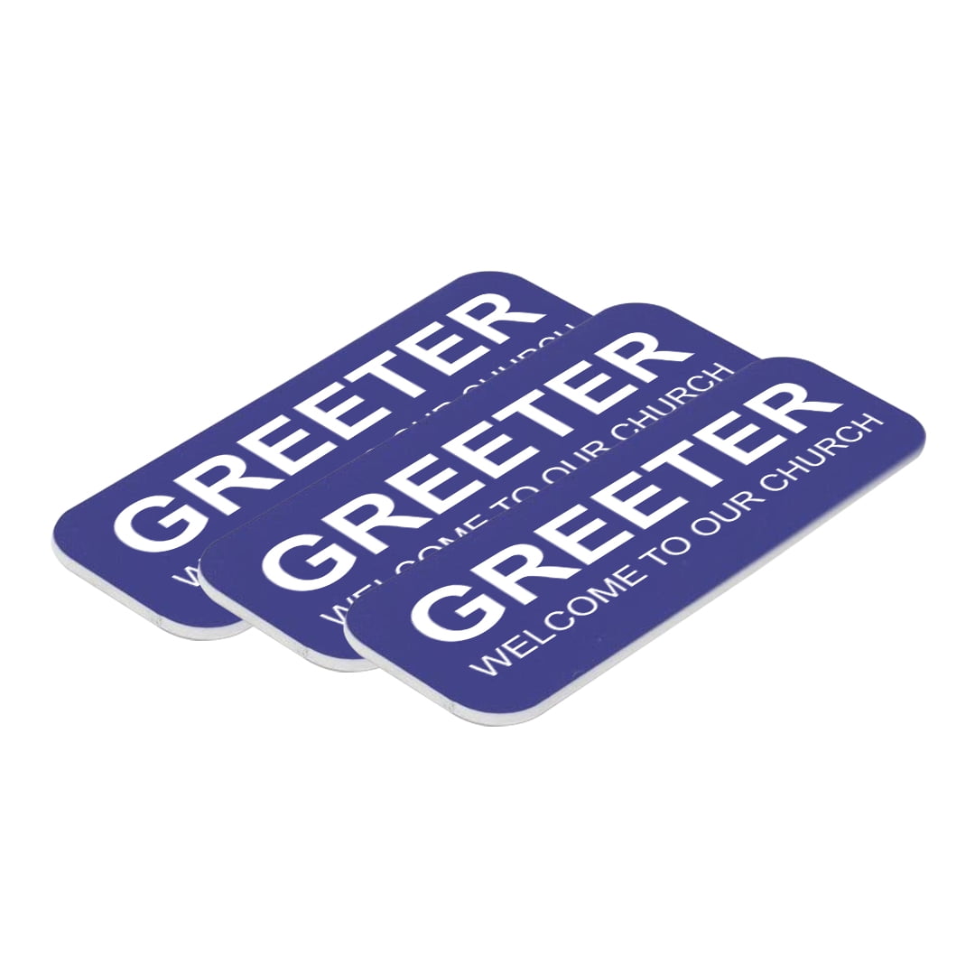 Amazon.com : Greeter Welcome to Our Church 1 x 3 Name Tag