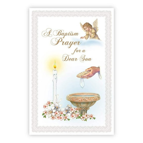 Greeting Card - Baptism Prayer for a Dear Son